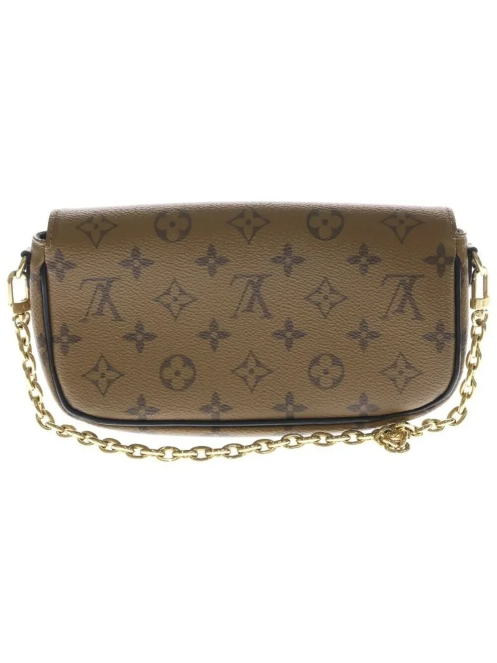 Louis Vuitton Monogram Reverse Wallet on Chain Ivy Leather 2-Way Shoulder